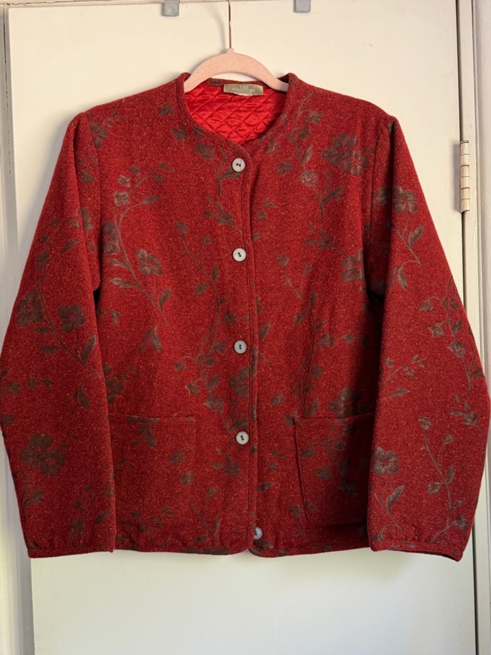 The Territory Ahead Reversible Quilted Floral Jacket - Wool Silk Blend - Size XS